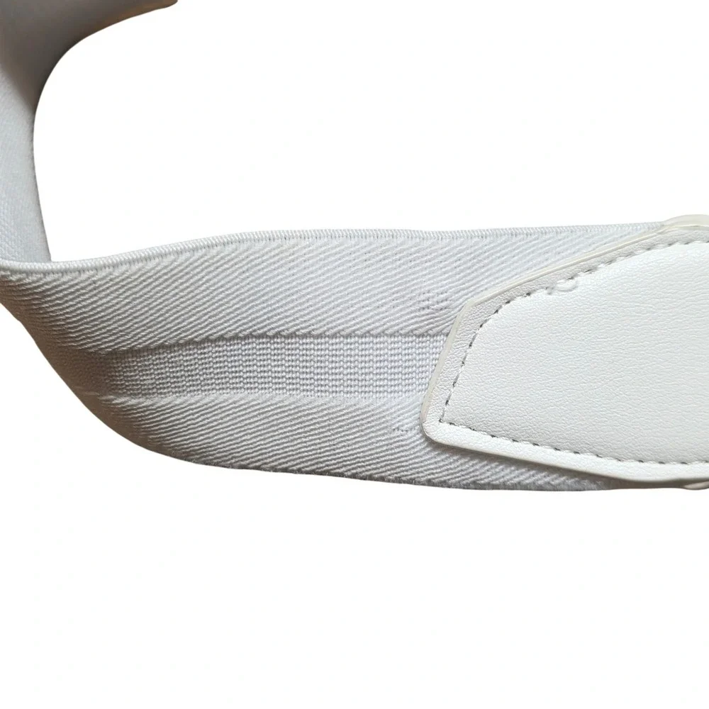 Nike Youth White Stretch Web Golf Belt Adjustable Swoosh Log Sport‎ White